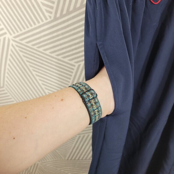 Tommy Hilfiger Maxi Dress Mediu Navy Blue Red Trim Pockets Lightweight Womens - Picture 4 of 8